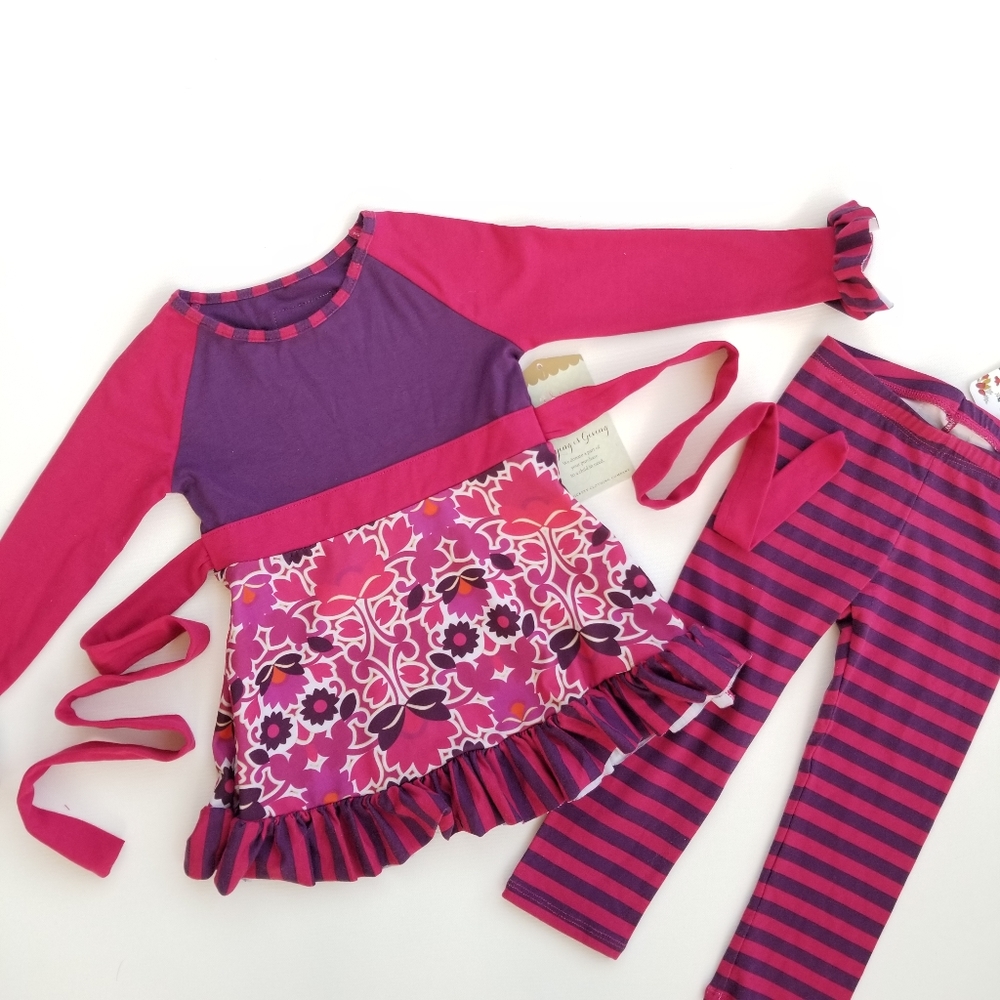 PERSNICKETY Boutique Set Top Tunic Leggings Sz 3